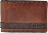 Fossil Cartera plegable de cuero Quinn para hombre, 10 cm de largo x 1,5 cm de ancho x 7 cm de alto Cartera para hombre Naty Shop