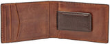 Fossil Cartera plegable de cuero Quinn para hombre, 10 cm de largo x 1,5 cm de ancho x 7 cm de alto Cartera para hombre Naty Shop