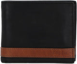 Fossil Cartera plegable de cuero Quinn para hombre 11,43 cm de largo x 2,54 cm de ancho x 9,525 cm de alto Cartera para hombre Naty Shop Negro