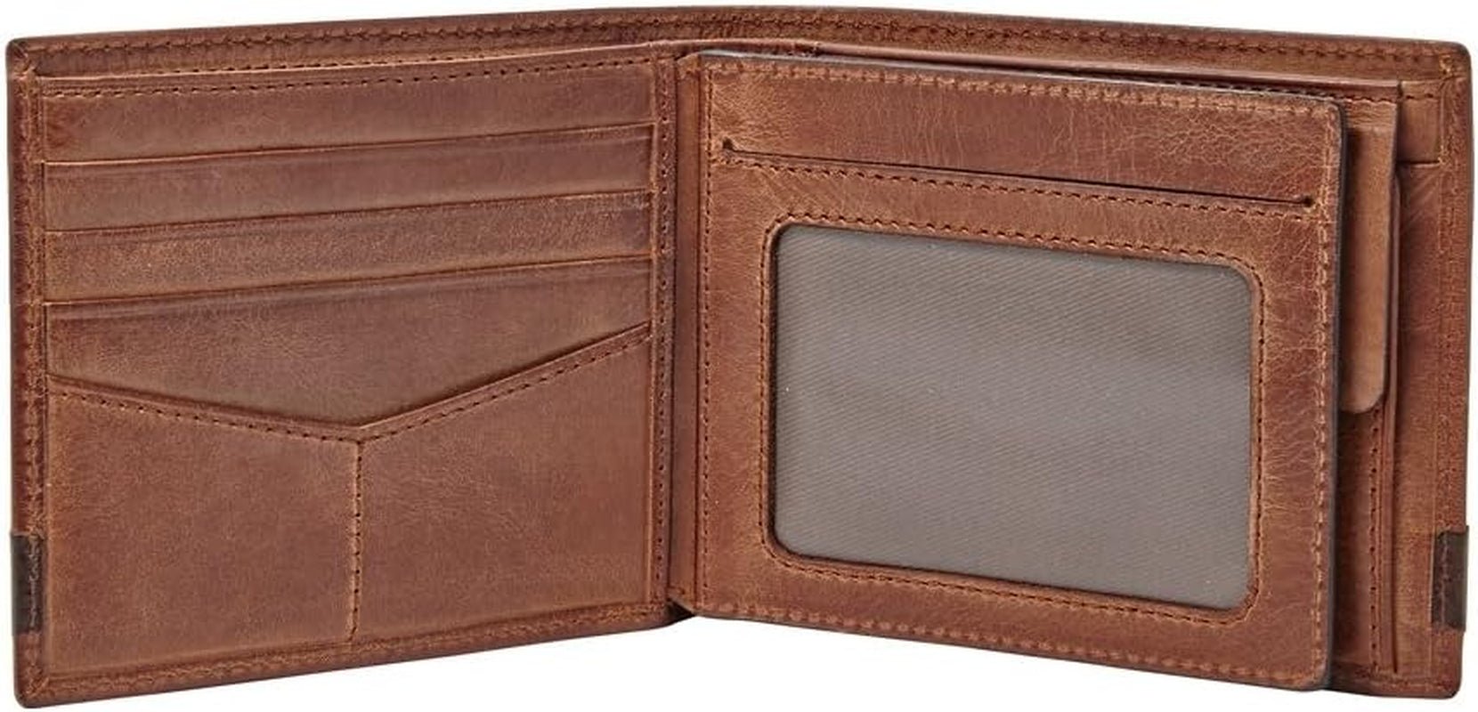 Fossil Cartera plegable de cuero Quinn para hombre 11,43 cm de largo x 2,54 cm de ancho x 9,525 cm de alto Cartera para hombre Naty Shop