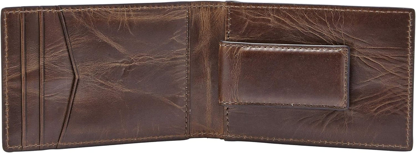 Fossil Andrew Cartera plegable de cuero para hombre 11,5 cm de largo x 1,9 cm de ancho x 7,7 cm de alto Cartera para hombre Naty Shop