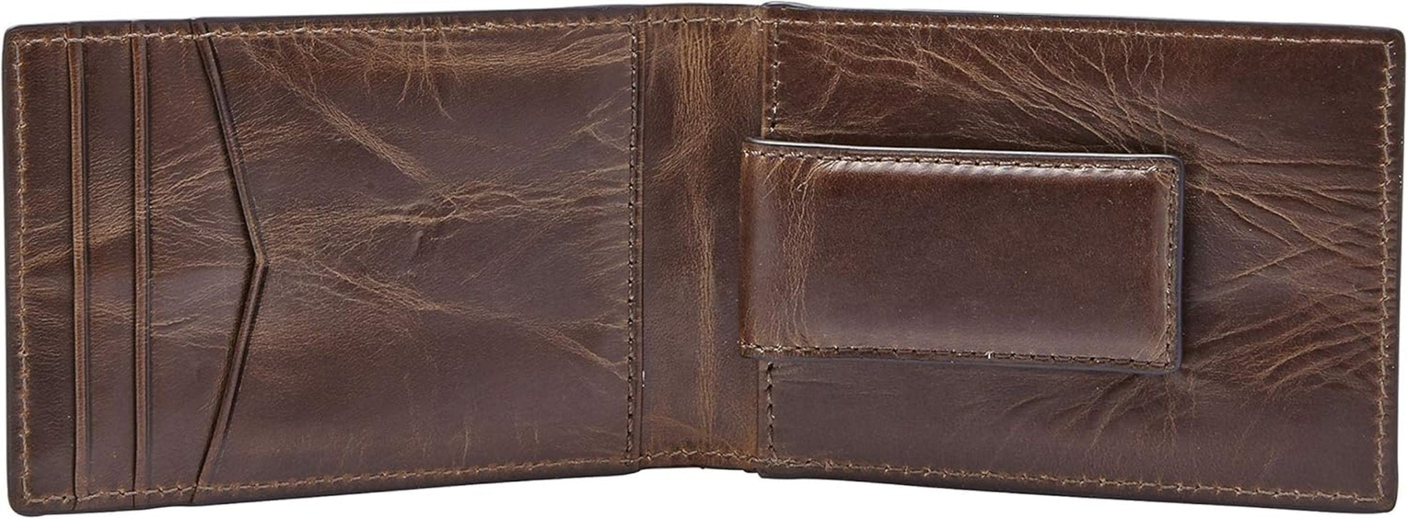 Fossil Andrew Cartera plegable de cuero para hombre 11,5 cm de largo x 1,9 cm de ancho x 7,7 cm de alto Cartera para hombre Naty Shop