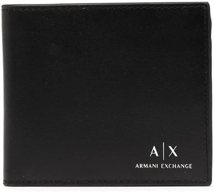 Armani Exchange Cartera con logo A|X de piel lisa, negro Naty Shop Wallet para hombre Título predeterminado