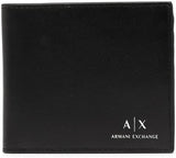 Armani Exchange Cartera con logo A|X de piel lisa, negro Naty Shop Wallet para hombre Título predeterminado