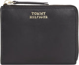 Cartera de mujer Tommy Hilfiger HILFIGER LEATHER MED ZA, negro (Black), OS Cartera de mujer Naty Shop Título predeterminado