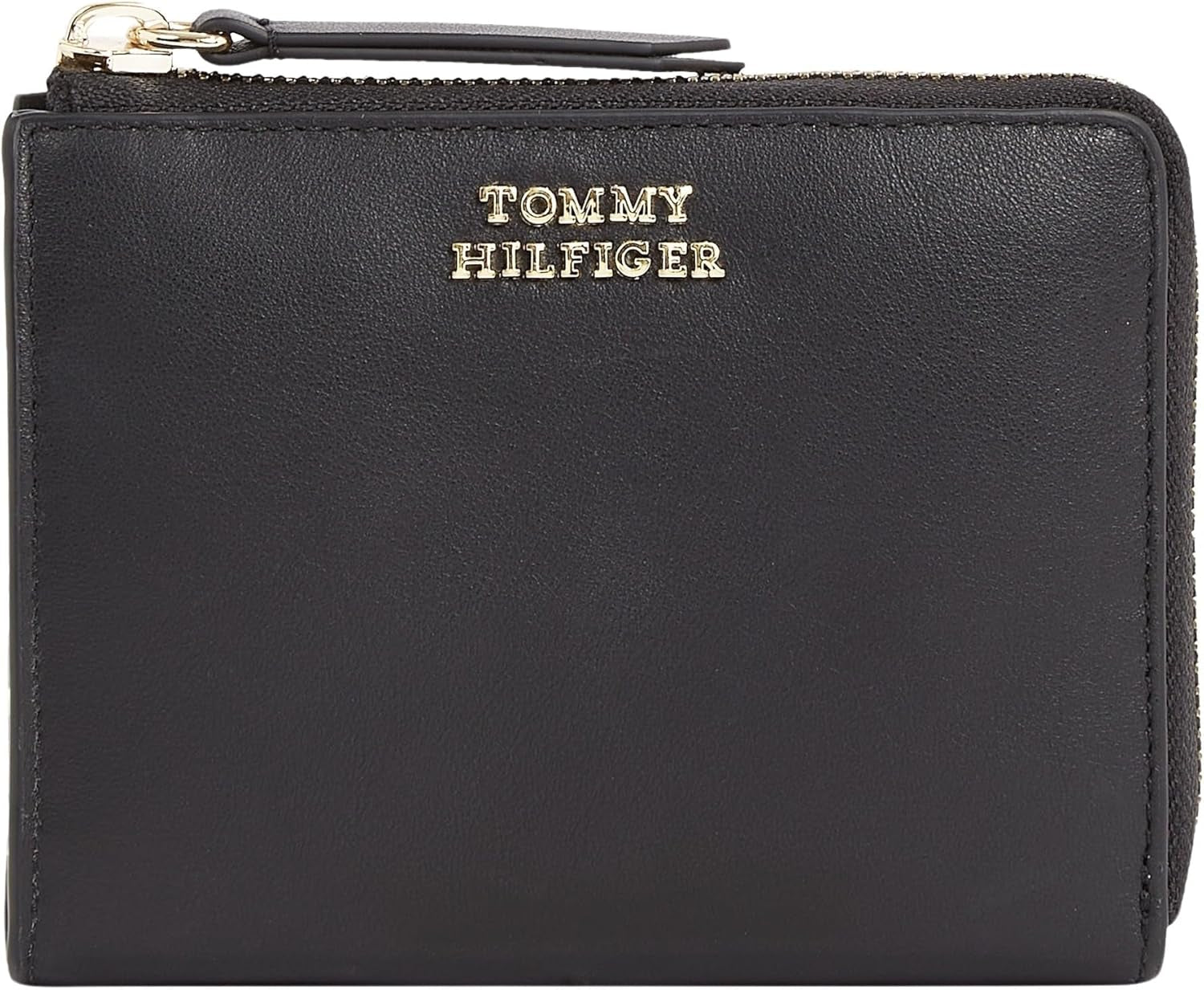 Cartera de mujer Tommy Hilfiger HILFIGER LEATHER MED ZA, negro (Black), OS Cartera de mujer Naty Shop Título predeterminado