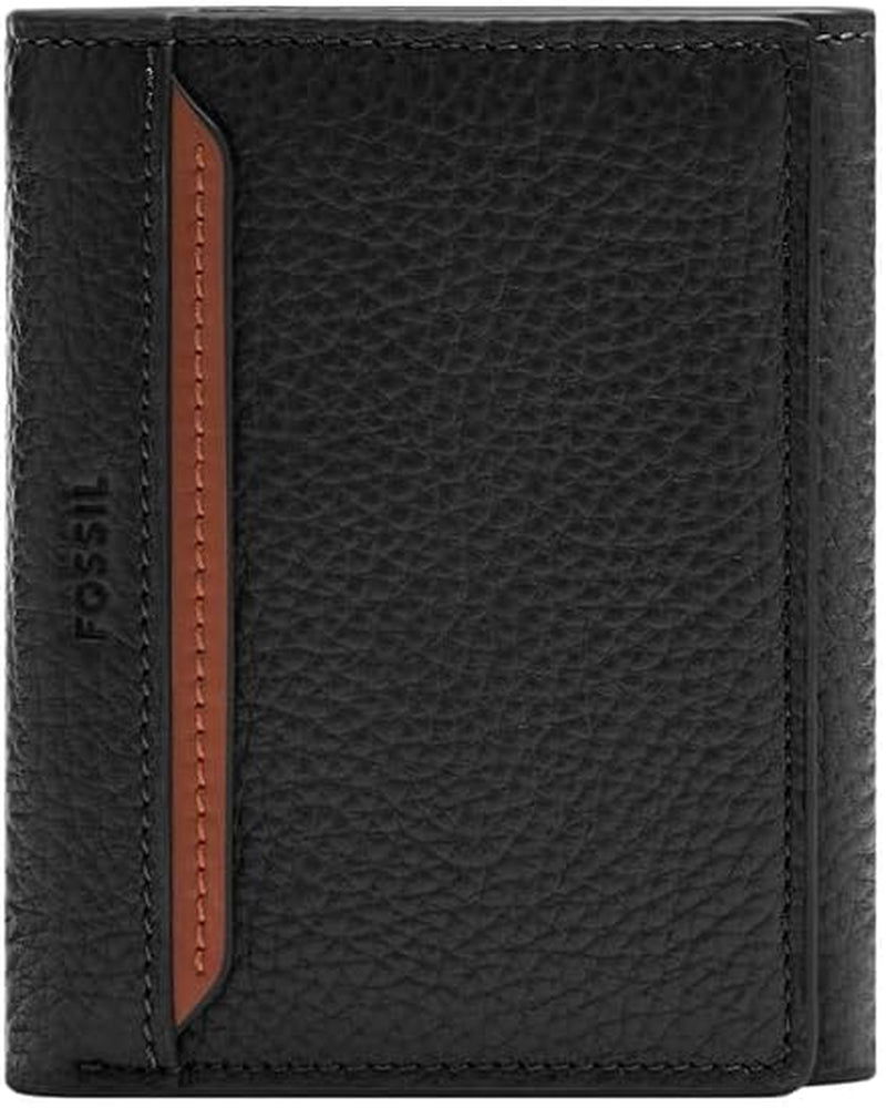 Fossil Huntington Tri-Fold Cartera para hombre Naty Shop Cartera para hombre Negro S