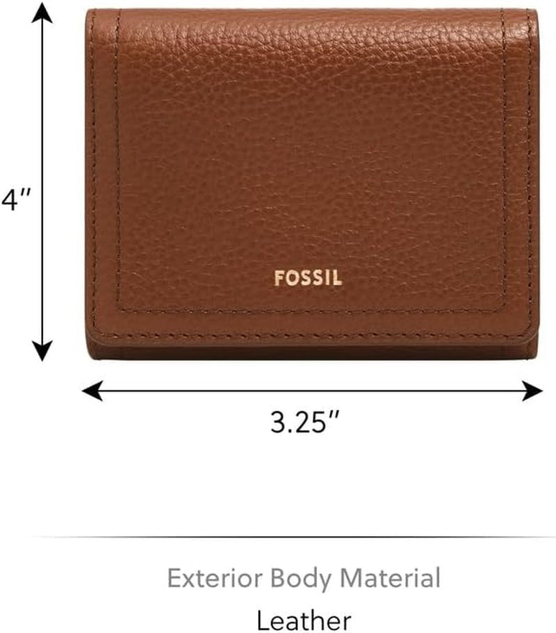 Fossil Cartera Logan Tri-Fold para Mujer, Marrón Naty Shop Cartera Mujer