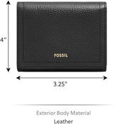 Fossil Cartera Logan Tri-Fold para Mujer, Negro Naty Shop Cartera Mujer