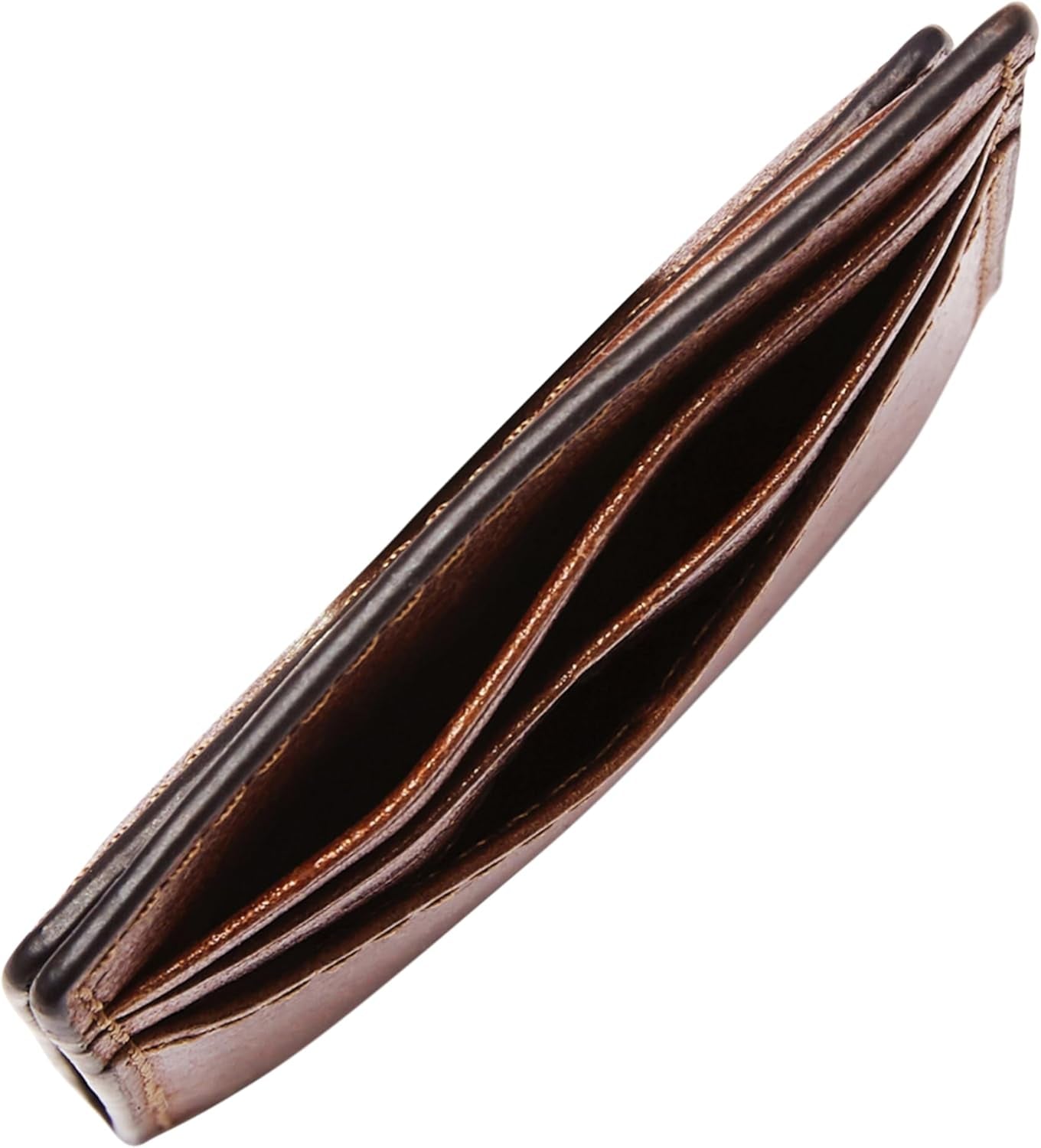 Fossil Cartera Andrew para hombre, cartera de piel coñac, 7,2 cm de largo x 0,5 cm de ancho x 10 cm de alto ML4173222 Cartera para hombre Naty Shop