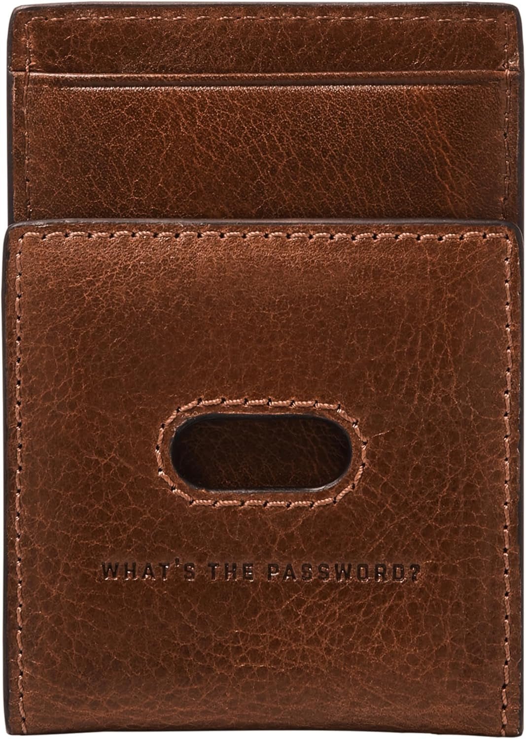 Fossil Cartera Andrew para hombre, cartera de piel coñac, 7,2 cm de largo x 0,5 cm de ancho x 10 cm de alto ML4173222 Cartera para hombre Naty Shop