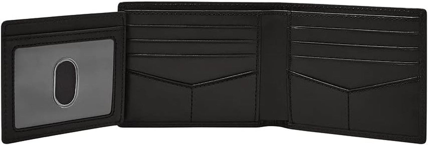 Cartera de hombre Fossil - Derrick RFID de piel plegable con ID abatible, ML3681001 - 10,9 cm de largo x 1,27 cm de ancho x 8,9 cm de alto Cartera para hombre Naty Shop