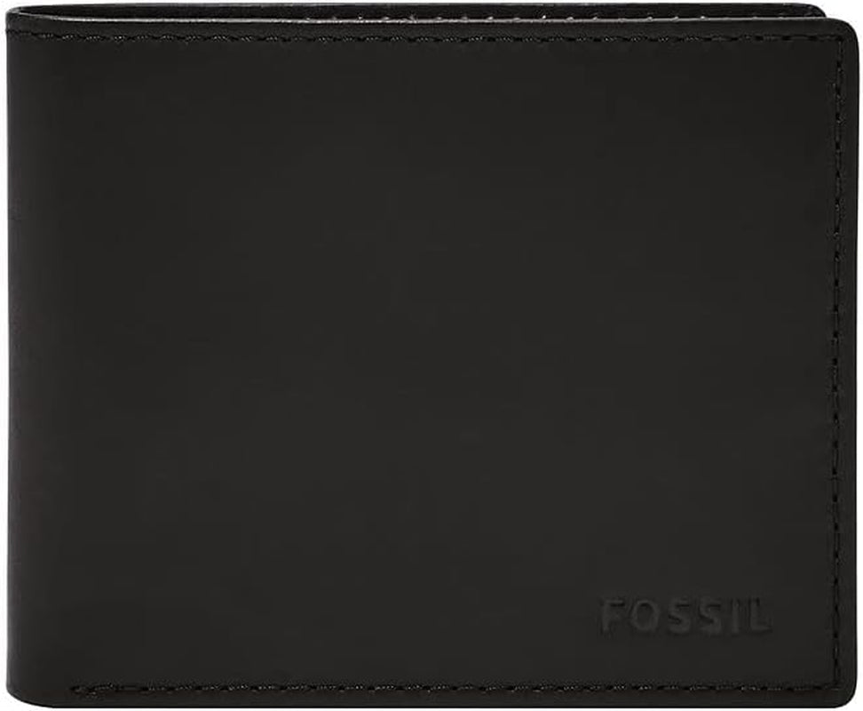 Cartera para hombre Fossil - Derrick RFID de cuero plegable con identificación abatible, ML3681001 - 10,9 cm de largo x 1,27 cm de ancho x 8,9 cm de alto Cartera para hombre Naty Título predeterminado de la tienda