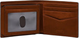 Fossil Cartera Everett para hombre, piel plegable marrón medio, 11,5 cm de largo x 2,5 cm de ancho x 8,9 cm de alto ML4397210 Cartera para hombre Naty Shop
