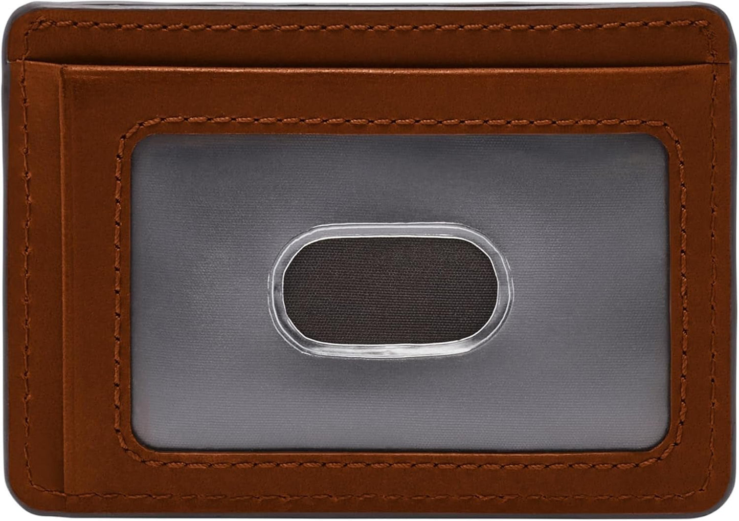 Fossil Cartera para hombre Everett de piel/PVC marrón medio Tarjeteros 10,2 cm de largo x 0,6 cm de ancho x 7,0 cm de alto ML4398210 Cartera para hombre Naty Shop