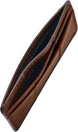 Fossil Cartera para hombre Everett de piel/PVC marrón medio Tarjeteros 10,2 cm de largo x 0,6 cm de ancho x 7,0 cm de alto ML4398210 Cartera para hombre Naty Shop