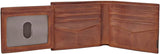 Cartera Quinn para hombre Fossil - 100% cuero plegable marrón 11,5 cm de largo x 2 cm de ancho x 9 cm de alto ML3644200 Cartera para hombre Naty Shop