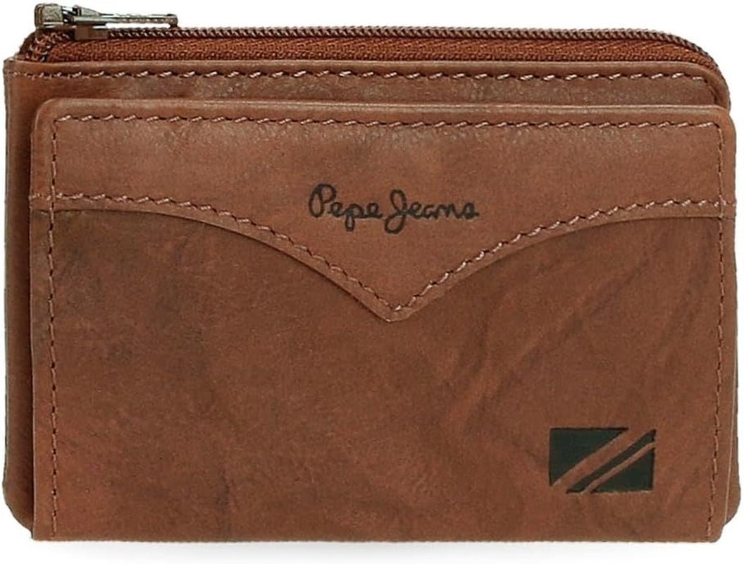 Cartera chaqueta Pepe Jeans con tarjetero, talla única Cartera hombre Naty Shop Marrón