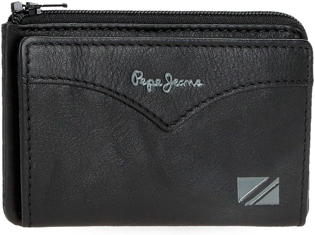 Pepe Jeans Cartera tipo chaqueta con tarjetero Talla única Cartera hombre Naty Shop Negro