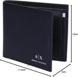 Armani Exchange Cartera de hombre Essential Simple con estampado de logotipo negro Cartera de hombre Naty Shop