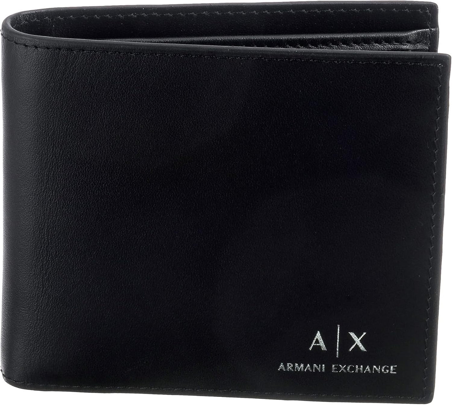 Armani Exchange Cartera lisa Essential con logo estampado de hombre Negro Naty Shop Cartera para hombre Default Title