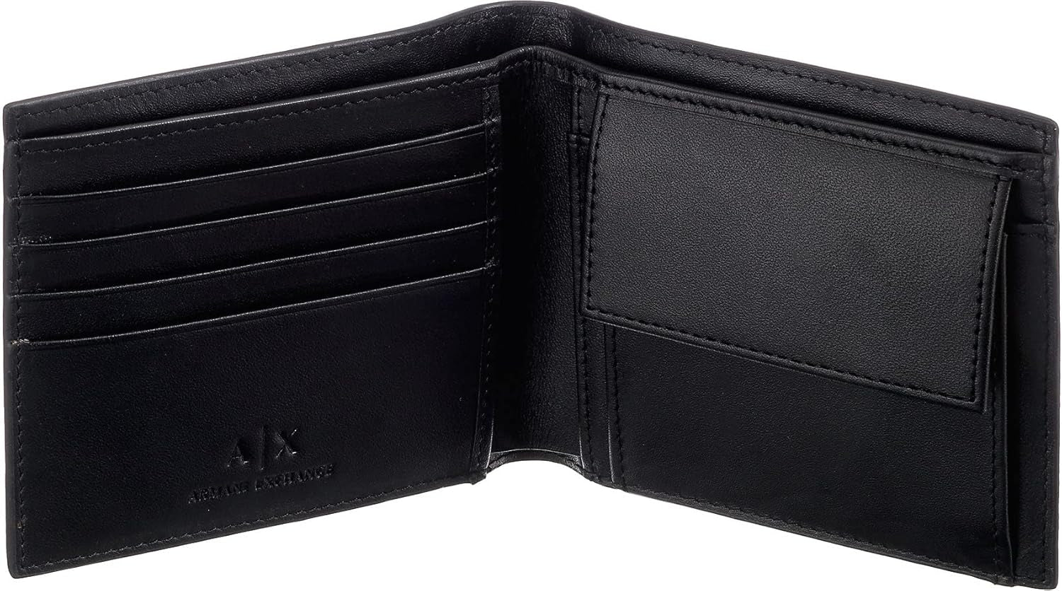 Armani Exchange Cartera de hombre Essential Simple con estampado de logotipo negro Cartera de hombre Naty Shop