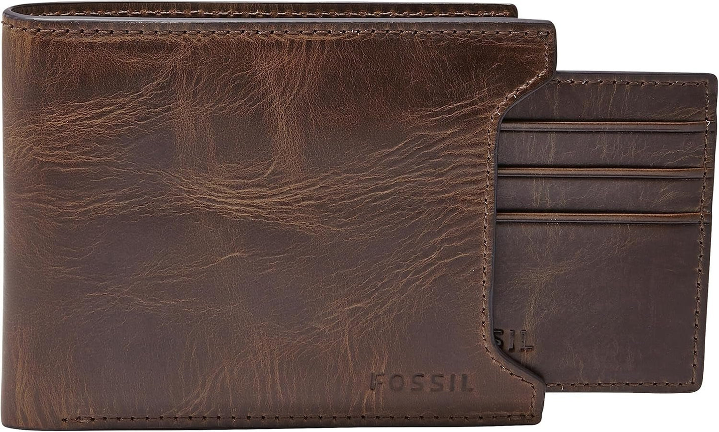 Fossil Cartera Hombre Naty Shop Derrick Cartera Hombre Marrón Oscuro