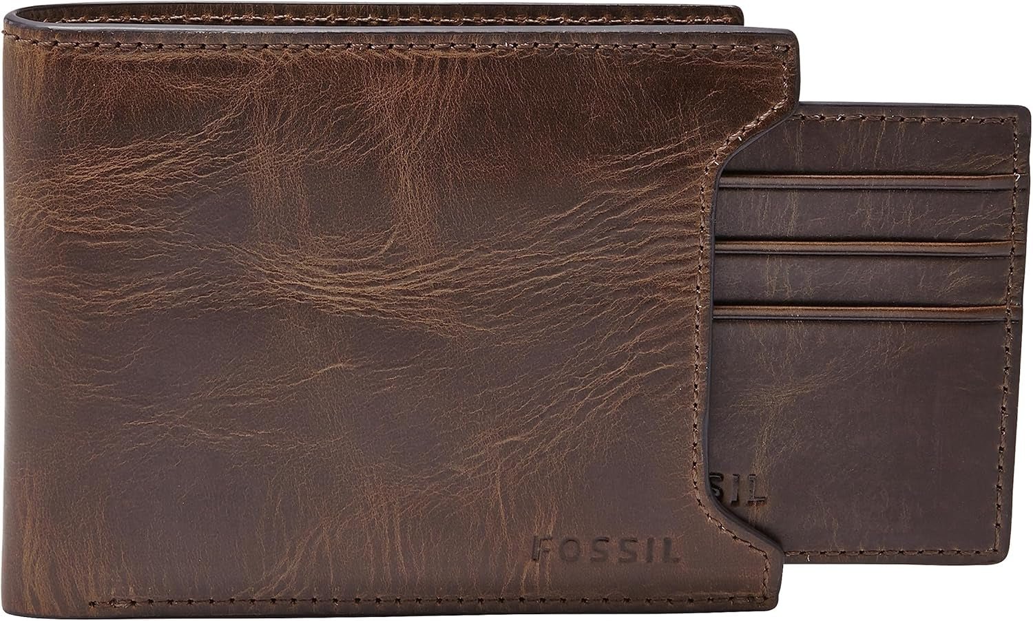 Fossil Cartera Hombre Naty Shop Derrick Cartera Hombre Marrón Oscuro