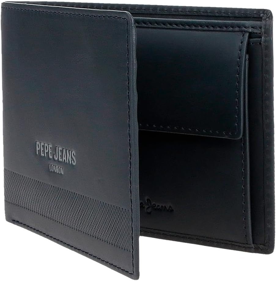 Cartera Hombre Pepe Jeans Azul 11,5 x 8 x 1cm Cartera de Piel con Protección RFID y Monedero Cartera Hombre Naty Shop