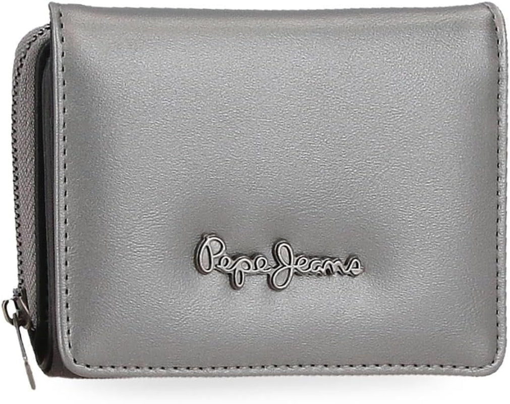 Cartera, monedero, billetera Pepe Jeans Ruby, confeccionada en poliéster con detalles en polipiel. Compartimentos, cremalleras. From Joumma Bags Cartera Mujer Naty Shop Cartera Antracita