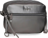 Billetera Pepe Jeans Ruby, monedero, billetera, fabricada en poliéster con detalles en polipiel. Compartimentos, cremalleras. From Joumma Bags Cartera mujer Naty Shop Bolso bandolera doble antracita