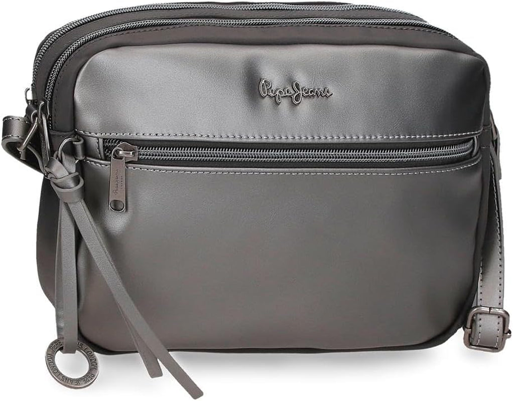 Billetera Pepe Jeans Ruby, monedero, billetera, fabricada en poliéster con detalles en polipiel. Compartimentos, cremalleras. From Joumma Bags Cartera mujer Naty Shop Bolso bandolera doble antracita