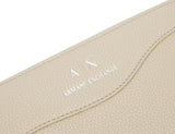 Cartera de mujer Essential Wave Pisco plateada con logo estampado de tres pliegues Armani Exchange Cartera para mujer Naty Shop