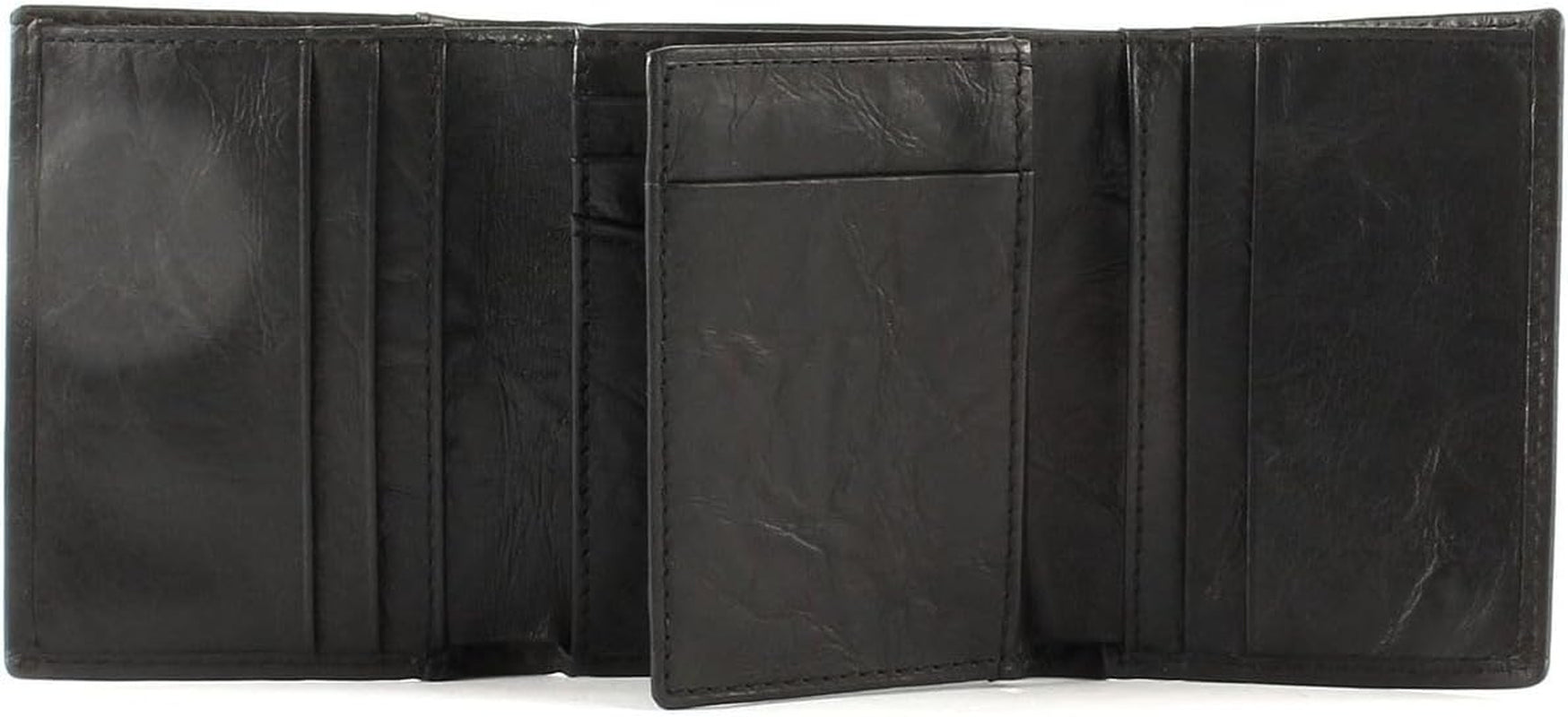 Fossil Cartera triple de cuero Neel para hombre 8,255 cm de largo x 1,905 cm de ancho x 10,16 cm de alto Cartera para hombre Naty Shop