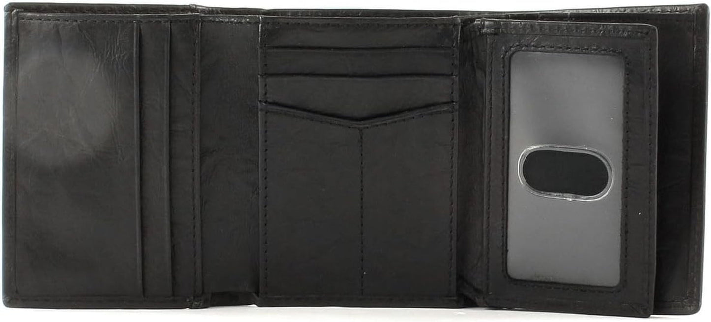 Fossil Cartera triple de cuero Neel para hombre 8,255 cm de largo x 1,905 cm de ancho x 10,16 cm de alto Cartera para hombre Naty Shop