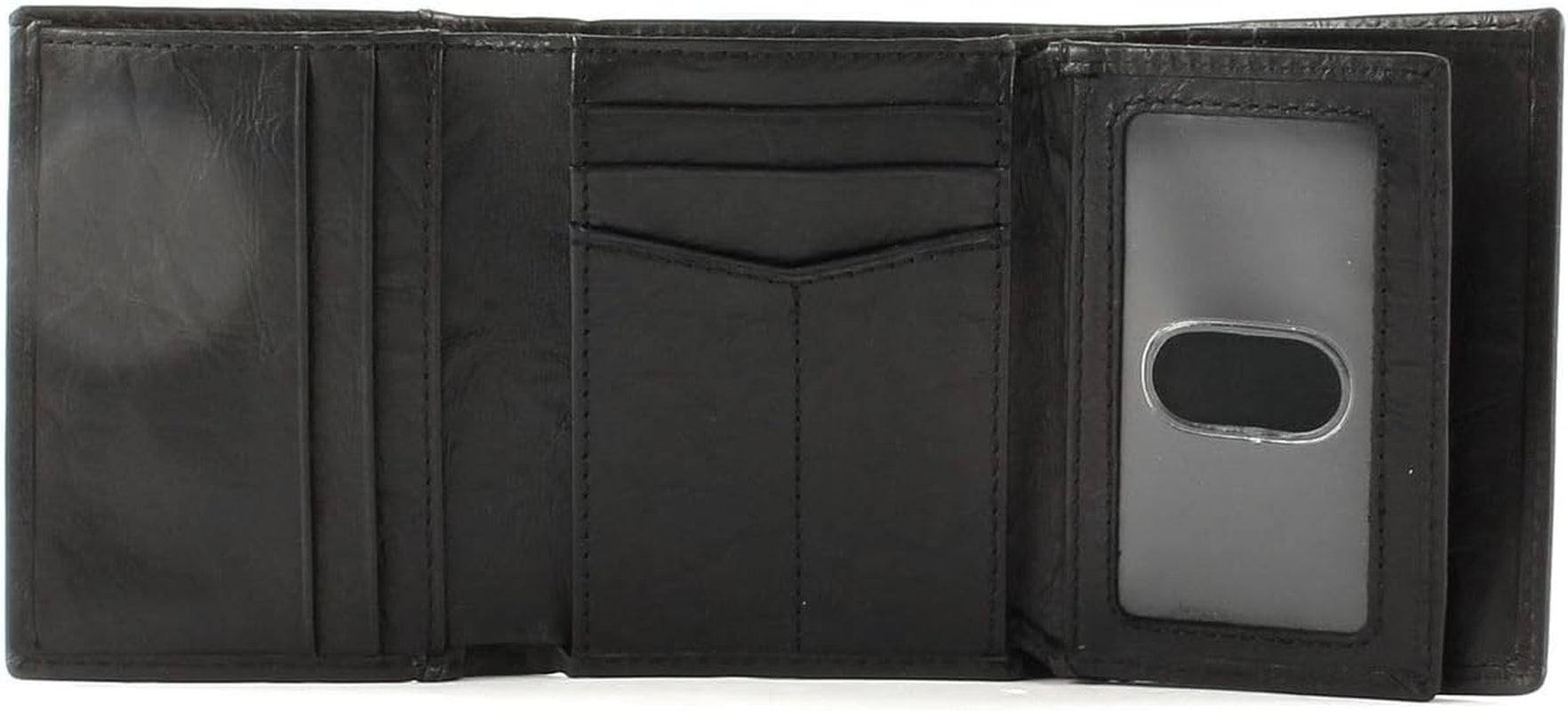 Fossil Cartera triple de cuero Neel para hombre 8,255 cm de largo x 1,905 cm de ancho x 10,16 cm de alto Cartera para hombre Naty Shop
