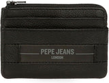 Carteras y monederos Pepe Jeans Checkbox de piel de vacuno, negro, marrón, azul y gris - Naty Shop