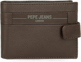 Cartera Hombre Pepe Jeans Checkbox Piel De Vaca Negro Marrón Azul Gris Cartera Hombre Naty Shop Cartera Horizontal Marrón