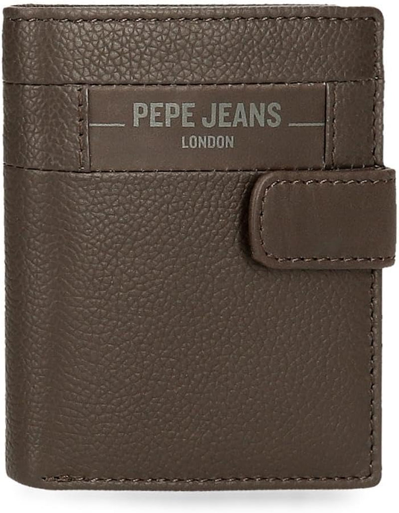 Carteras y monederos Pepe Jeans Checkbox de piel de vacuno negro marrón azul gris Cartera Hombre Naty Shop Cartera Click Marrón