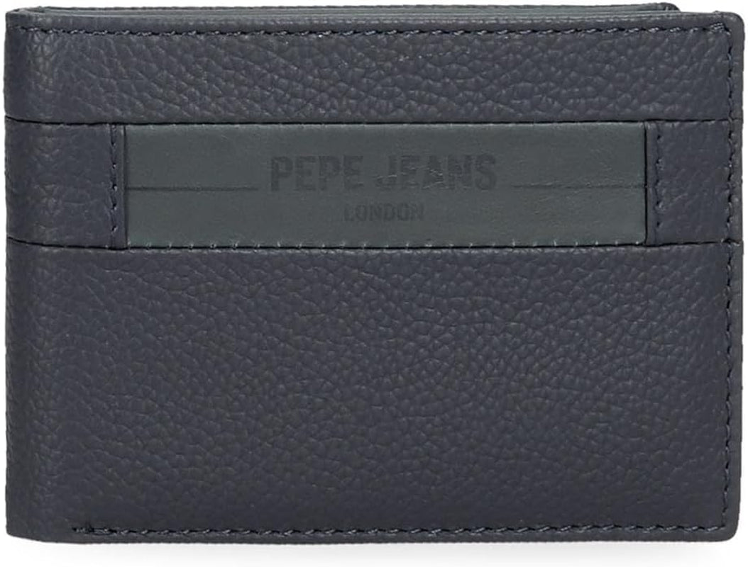 Cartera Hombre Pepe Jeans Checkbox Cowhide Negro Marrón Azul Gris Cartera Hombre Naty Shop Cartera Checkbox Azul