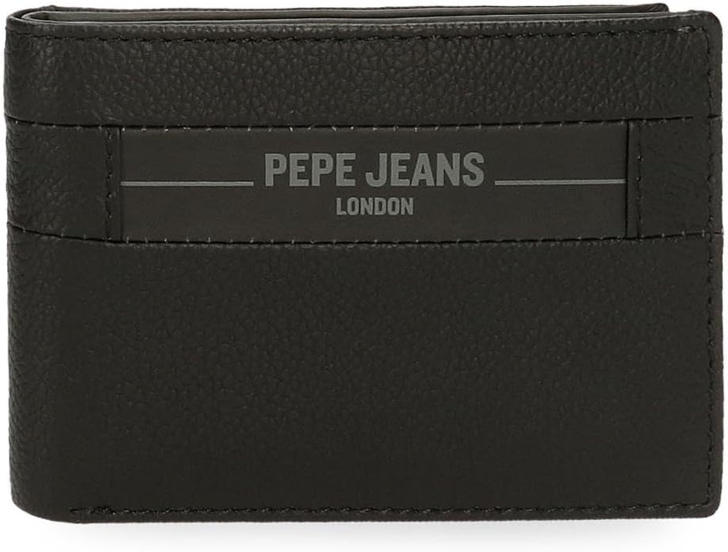 Pepe Jeans Checkbox Carteras y Monederos Piel Vaqueta Negro Marrón Azul Gris Cartera Hombre Naty Shop Cartera Checkbox Negra