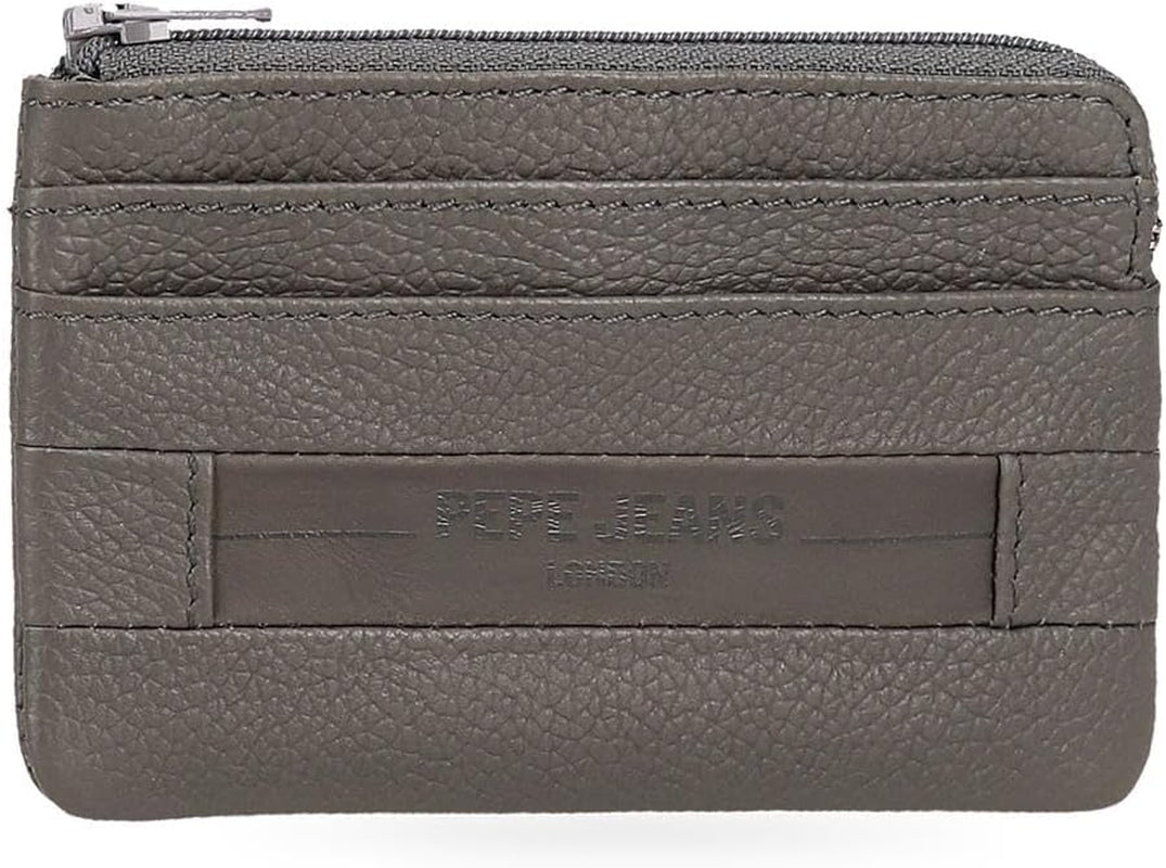 Cartera Hombre Pepe Jeans Checkbox Cowhide Negro Marrón Azul Gris Cartera Hombre Naty Shop Monedero Gris