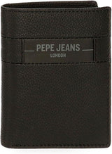 Carteras y monederos Pepe Jeans Checkbox de piel de vacuno, negro, marrón, azul y gris - Naty Shop