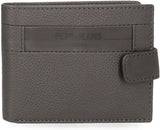 Cartera Hombre Pepe Jeans Checkbox Negro Marrón Azul Gris Piel Vaqueta Cartera Hombre Naty Shop Cartera Horizontal Gris