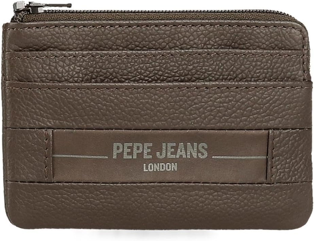 Cartera Hombre Pepe Jeans Checkbox Cowhide Negro Marrón Azul Gris Cartera Hombre Naty Shop Monedero Marrón