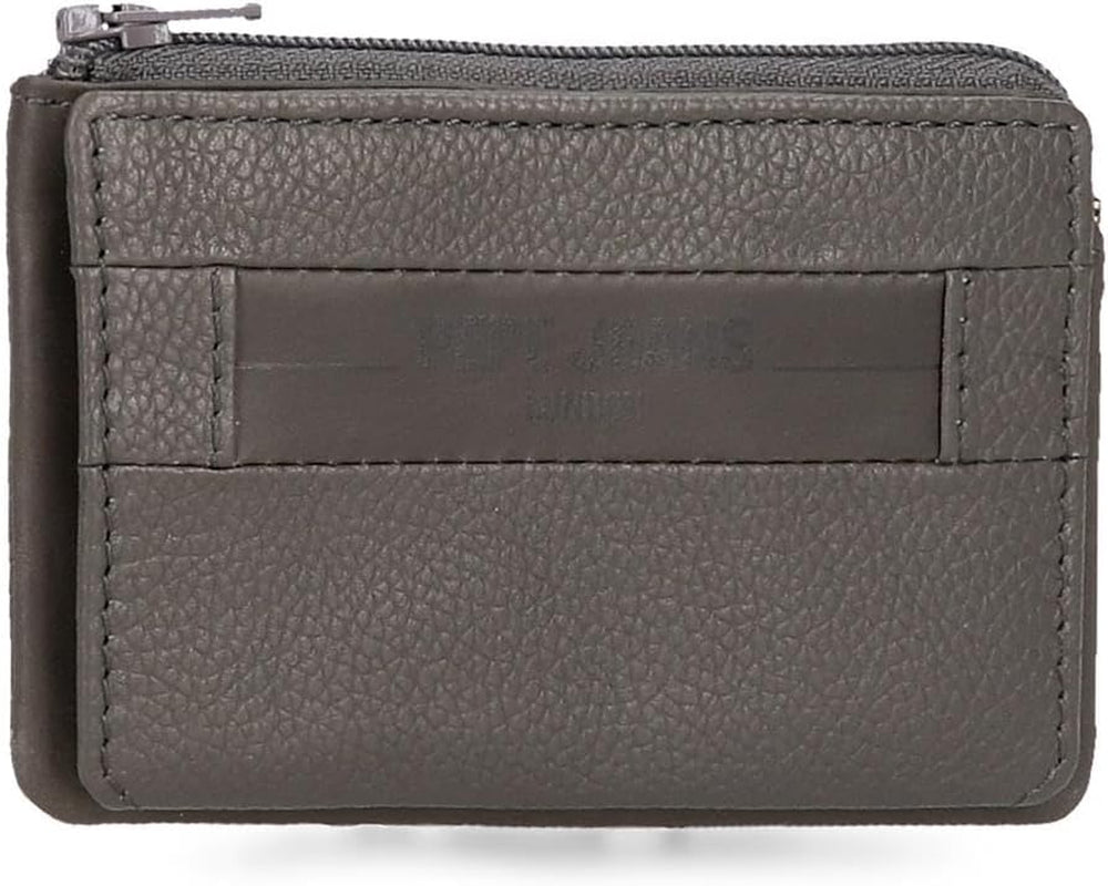 Carteras y Monederos Pepe Jeans Checkbox Negro Marrón Azul Gris Piel Vaqueta Cartera Hombre Naty Shop Tarjetero Gris
