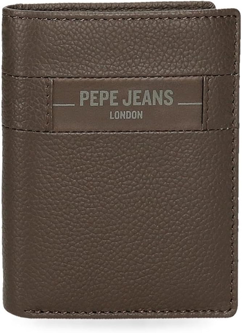 Cartera Hombre Pepe Jeans Checkbox Cowhide Negro Marrón Azul Gris Cartera Hombre Naty Shop Maletín Marrón