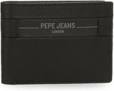 Carteras y monederos Pepe Jeans Checkbox de piel de vacuno, negro, marrón, azul y gris - Naty Shop