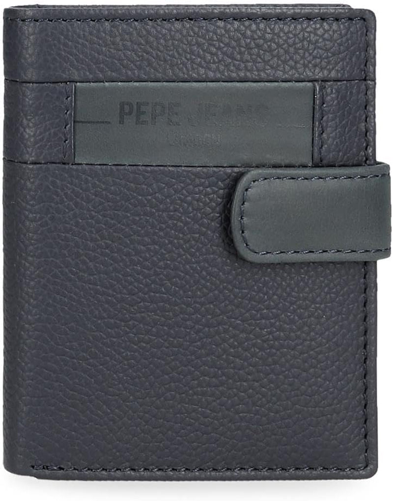 Cartera Hombre Pepe Jeans Checkbox Piel De Vaca Negro Marrón Azul Gris Cartera Hombre Naty Shop Cartera Click Azul