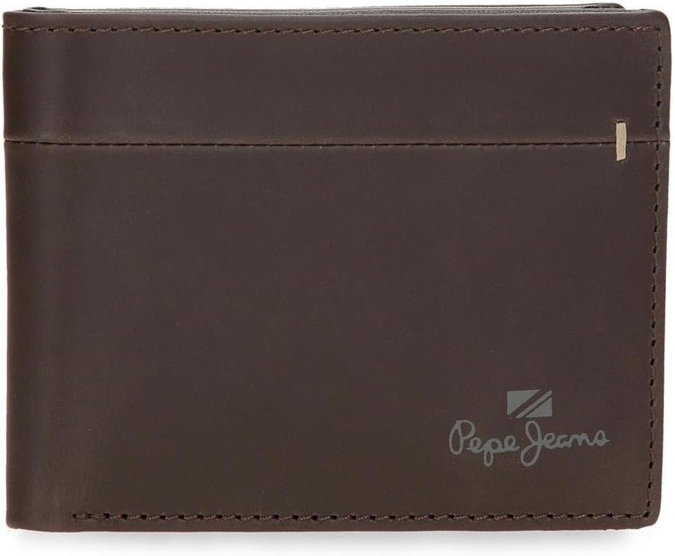 Carteras y monederos Pepe Jeans Staple de piel de vacuno, negro, marrón, azul marino, varios tamaños Cartera de hombre Naty Shop Cartera Staple marrón